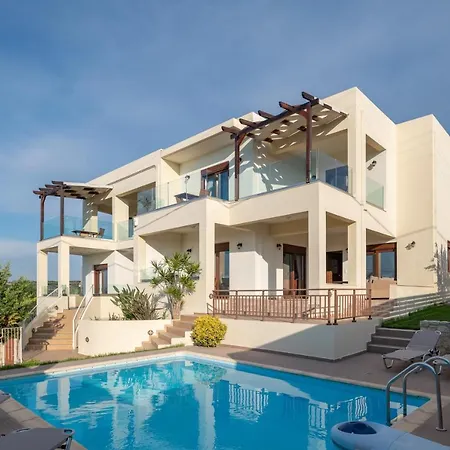 Villa Family Rousa In Rethymno With Pool, Bbq And Kids Area *